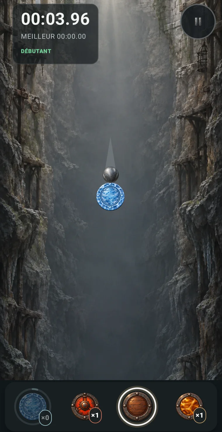 Partie de Ball Bounce Survival avec un bumper de glace
