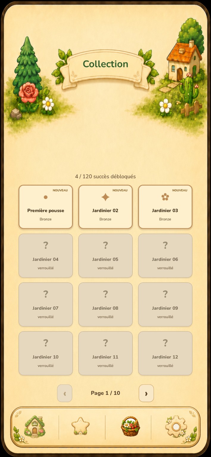 Collection de succès dans Rule Garden